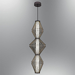Подвесной светильник вертикальный с плетеным металлическим каркасом Metal Interweaving варинант исполнения - 1 | Loft Concept в Рязани