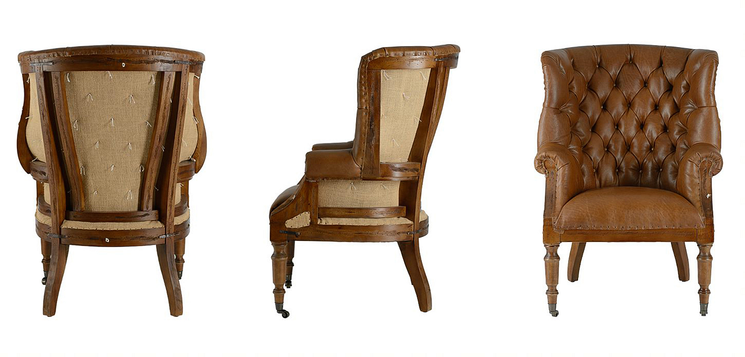 Кресло Meder Armchair натуральная кожа Кресло Meder Armchair натуральная кожа - Loft-Concept в Рязани