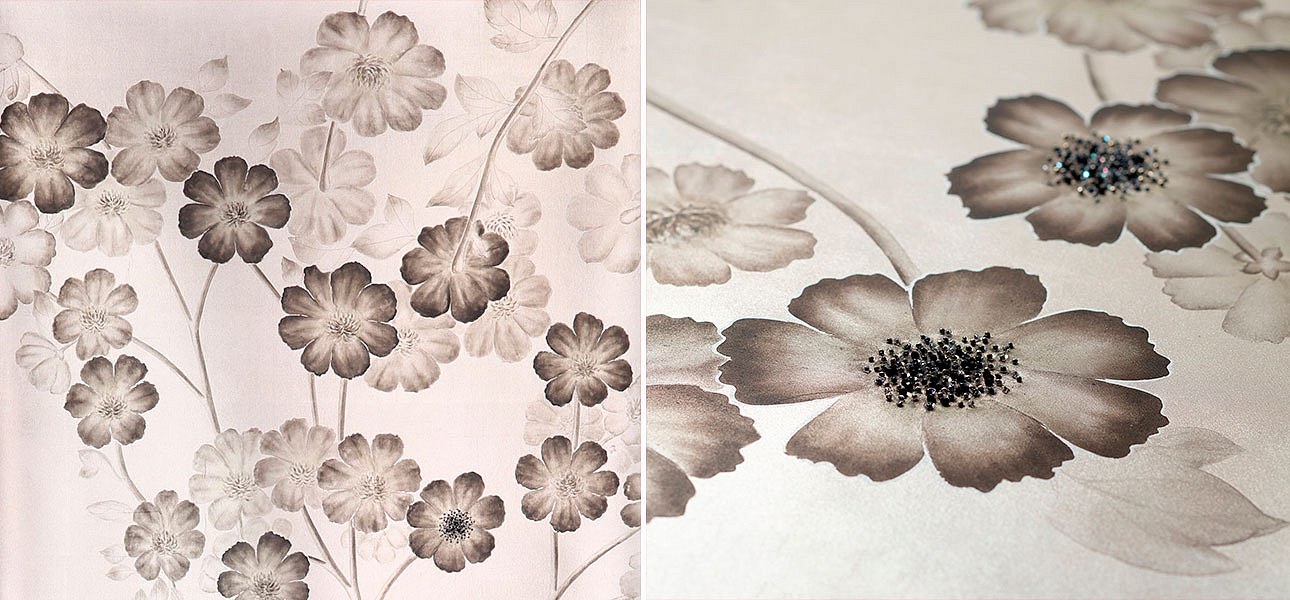 Обои ручная роспись Anemones in Light Special Colourway SC-236 on Tarnished Silver gilded silk Обои ручная роспись Anemones in Light Special Colourway SC-236 on Tarnished Silver gilded silk - Loft-Concept в Рязани