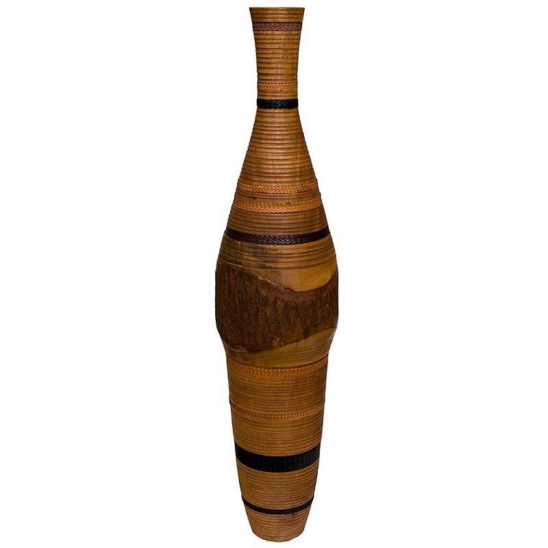 Ваза деревянная Brown Vase of Thailand Коричневый в Рязани | Loft Concept 