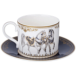 Чайный сервиз из фарфора с изображением лошадей на 6 персон 14 предметов Porcelain Horse Set варинант исполнения - 3 | Loft Concept в Рязани