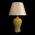 Настольная лампа желтая с изображением белых птиц Flight Among Acacia варинант исполнения - 2 | Loft Concept в Рязани