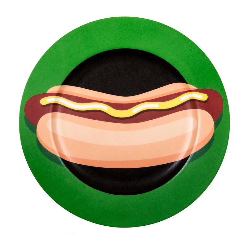 Тарелка Seletti Porcelain Plate Hot Dog Зеленый Тарелка Seletti Porcelain Plate Hot Dog Зеленый в Рязани | Loft Concept