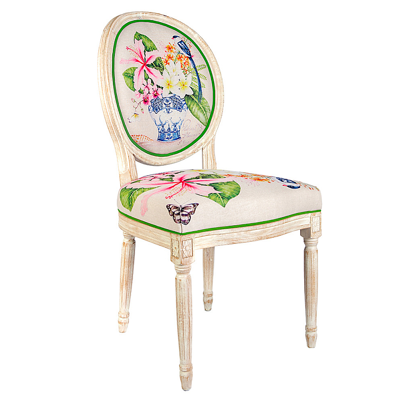 Стул Pink Hibiscus Stool Бежевый Мульти Стул Pink Hibiscus Stool Бежевый Мульти в Рязани | Loft Concept
