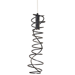 Подвесной светильник светодиодный из металла со спиральным декоративным элементом черный Metal Spiral варинант исполнения - 6 | Loft Concept в Рязани