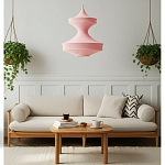 Подвесной вязаный розовый светильник «Моника» варинант исполнения - 5 | Loft Concept в Рязани