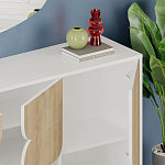 Комод с 3-мя дверцами и выдвижным ящиком цвета светлый дуб SPARK CONSOLE WHITE варинант исполнения - 4 | Loft Concept в Рязани