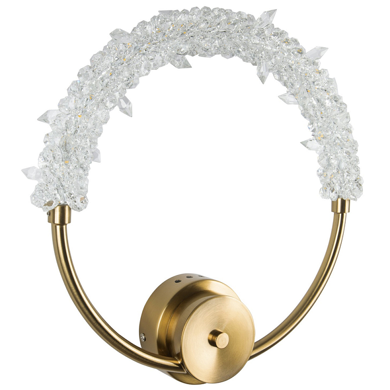 Бра с плафоном в виде кольца Gilbertine Ring Wall Lamp Латунь Прозрачный Бра с плафоном в виде кольца Gilbertine Ring Wall Lamp Латунь Прозрачный в Рязани | Loft Concept