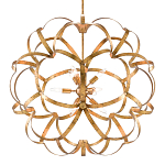 Люстра круглая в виде объёмного цветка Golden Flower Sphere варинант исполнения - 2 | Loft Concept в Рязани