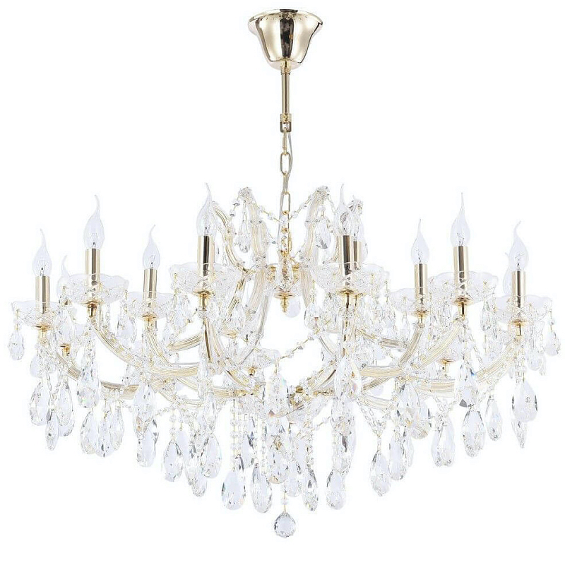 Люстра Pasquale Chandelier 18 Золотой Прозрачный Люстра Pasquale Chandelier 18 Золотой Прозрачный в Рязани | Loft Concept