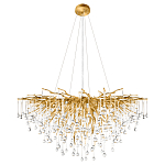 Люстра подвесная с прозрачными стеклянными подвесками в форме капель Диаметр 100 см Droplet Chandelier варинант исполнения - 2 | Loft Concept в Рязани