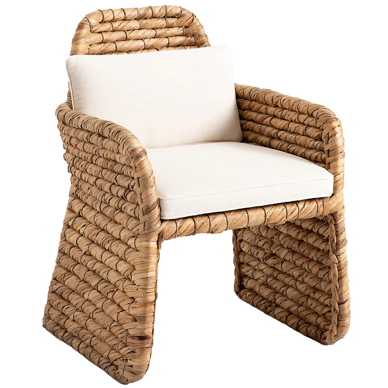 Плетеное кресло Madge Wicker Armchair Коричневый Молочный Плетеное кресло Madge Wicker Armchair Коричневый Молочный в Рязани | Loft Concept