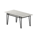 Стол обеденный с прямоугольной столешницей пыльного белого цвета на 4-х металлических ножках PAL ANCIENT WHITE варинант исполнения - 1 | Loft Concept в Рязани