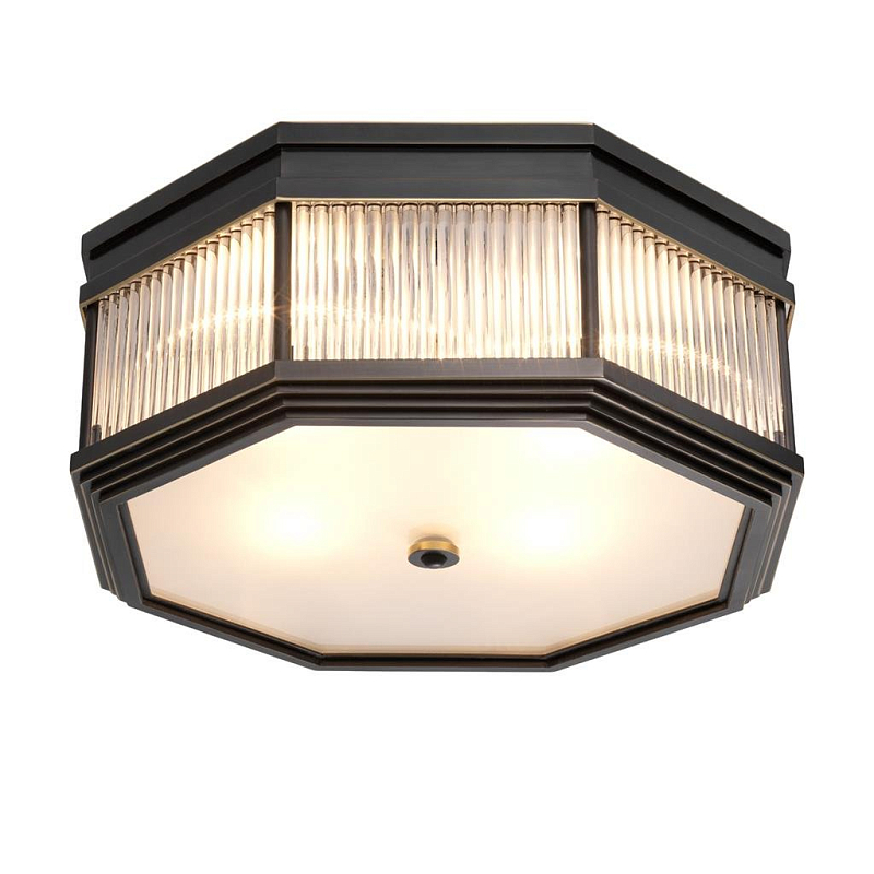 Потолочный светильник Ceiling Lamp Bagatelle Bronze Темная бронза Прозрачное Стекло Потолочный светильник Ceiling Lamp Bagatelle Bronze Темная бронза Прозрачное Стекло в Рязани | Loft Concept
