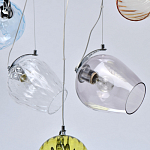 Люстра линейная с 5-ю разноцветными стеклянными плафонами Kaleido варинант исполнения - 12 | Loft Concept в Рязани