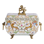 Шкатулка с фигуркой льва на крышке Eden Garden варинант исполнения - 3 | Loft Concept в Рязани