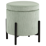 Светло-зеленый пуф на черных ножках SANJAY варинант исполнения - 1 | Loft Concept в Рязани