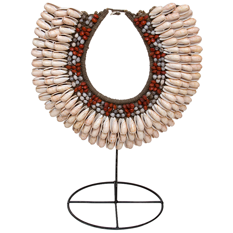 Этническое ожерелье из ракушек и бус Aboriginal Ethnic Necklace Beige Red Бежевый Красный Коричневый Этническое ожерелье из ракушек и бус Aboriginal Ethnic Necklace Beige Red Бежевый Красный Коричневый в Рязани | Loft Concept