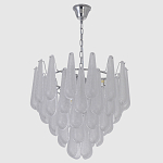 Люстра с подвесками из рифленного стекла в форме капель Textured Glass Chandelier варинант исполнения - 4 | Loft Concept в Рязани