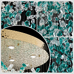 Люстра зеленая каскадная Green Light CascadeDroplet Chandelier варинант исполнения - 3 | Loft Concept в Рязани