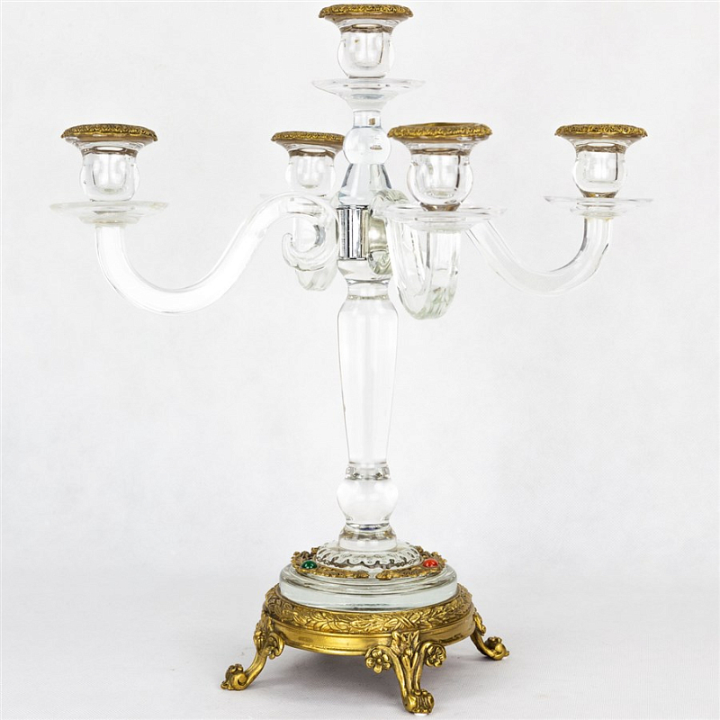 Подсвечник Transparent Candlestick Бронза Прозрачный (Transparent) Подсвечник Transparent Candlestick Бронза Прозрачный (Transparent) в Рязани | Loft Concept