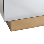 Столик журнальный зеркальный с золотым декором Gold Painted Mirror Table варинант исполнения - 3 | Loft Concept в Рязани