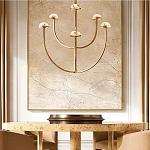 Люстрас 6-ю мраморными плафонами в форме купола Light Warm Light варинант исполнения - 3 | Loft Concept в Рязани