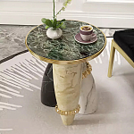 Дизайнерский журнальный стол круглый на 3-х фигурных ножках Cuzadit варинант исполнения - 1 | Loft Concept в Рязани