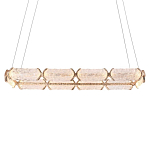 Люстра прямоугольная с текстурным природным рисунком IceFlame варинант исполнения - 4 | Loft Concept в Рязани