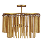 Потолочный светильник двухъярусный золотого цвета Metal Tentacles варинант исполнения - 3 | Loft Concept в Рязани