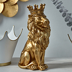 Статуэтка лев с детализированной гривой и изящной короной Lion Crown  варинант исполнения - 5 | Loft Concept в Рязани