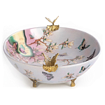 Белое фарфоровое блюдо с изображением бабочек Eden Garden варинант исполнения - 3 | Loft Concept в Рязани