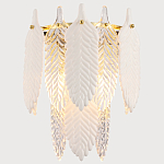 Бра с декором из рельефного стекла в виде перьев Abelia Feather Wall Lamp варинант исполнения - 2 | Loft Concept в Рязани