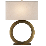 Настольная лампа с корпусом в форме кольца и прямоугольным абажуром French Ring варинант исполнения - 3 | Loft Concept в Рязани