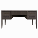 Большой Рабочий стол Primo с 5 выдвижными ящиками Темный орех варинант исполнения - 7 | Loft Concept в Рязани