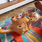 Дизайнерский журнальный стол с основанием в виде кота Bivan варинант исполнения - 2 | Loft Concept в Рязани