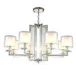 Люстра с 8-ю цилиндрическими плафонами из стекла Laurent варинант исполнения - 6 | Loft Concept в Рязани