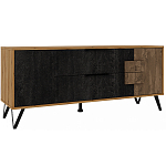 ТВ-тумба с  2-мя ящиками и закрытыми полками Stone Effect варинант исполнения - 1 | Loft Concept в Рязани