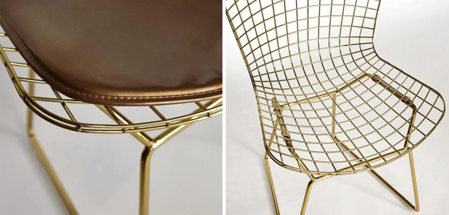 Стул Bertoia Chair Gold Стул Bertoia Chair Gold - Loft-Concept в Рязани