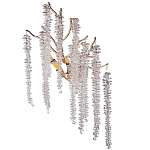 Бра на ветвистом золотом каркасе со стеклянными подвесами Raceme варинант исполнения - 1 | Loft Concept в Рязани