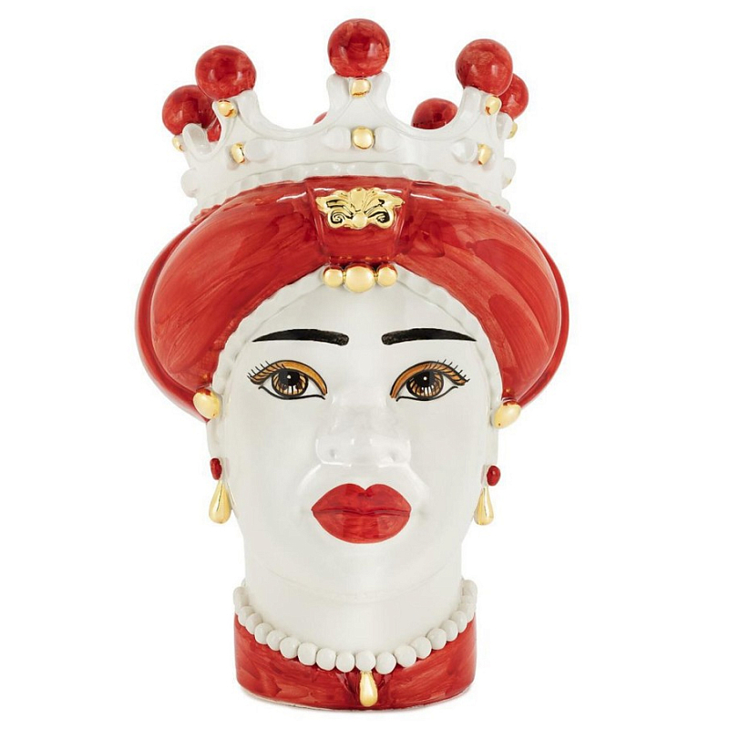 Ваза Vase Moro Lady Medium New Red Gold Белый Красный Ваза Vase Moro Lady Medium New Red Gold Белый Красный в Рязани | Loft Concept