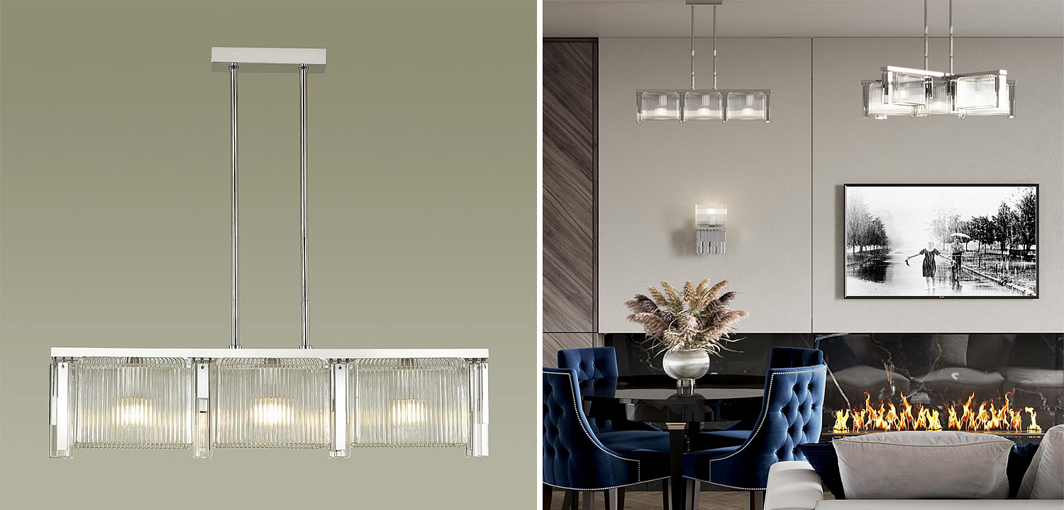 Люстра Madelen Chrome Linear Chandelier Люстра Madelen Chrome Linear Chandelier - Loft-Concept в Рязани