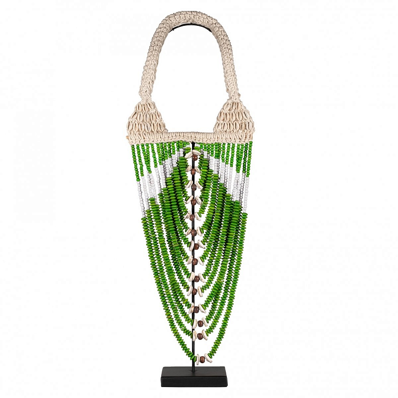 Африканское Ожерелье на подставке NECKLACE GREEN Зеленый Африканское Ожерелье на подставке NECKLACE GREEN Зеленый в Рязани | Loft Concept
