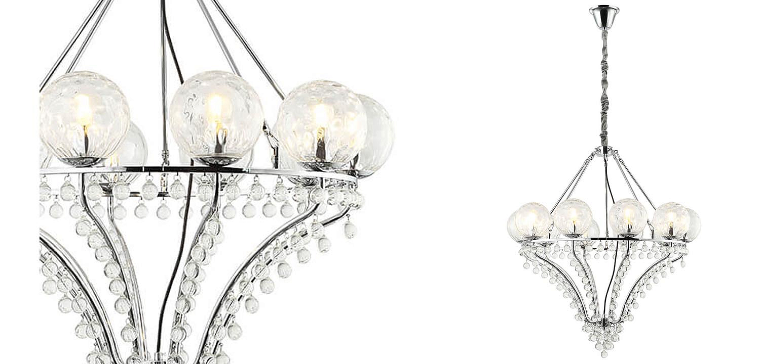 Люстра Melaine Chandelier chrome Люстра Melaine Chandelier chrome - Loft-Concept в Рязани
