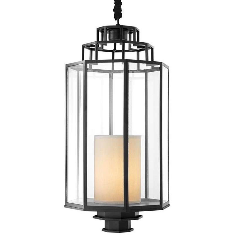 Люстра Lantern Monticello L Черный Прозрачное Стекло Кремовый Люстра Lantern Monticello L Черный Прозрачное Стекло Кремовый в Рязани | Loft Concept