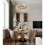 Круглая подвесная люстра Crystal Dandelions Chandelier варинант исполнения - 3 | Loft Concept в Рязани