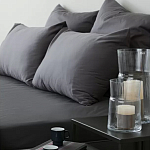 Постельное белье однотонное из сатина темно-серого цвета Eden Line варинант исполнения - 3 | Loft Concept в Рязани