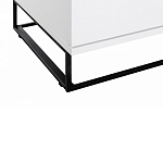 Стеллаж книжный белый с 3-мя открытыми полками и дверкой Strict Lines варинант исполнения - 5 | Loft Concept в Рязани