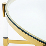 Кофейный столик со столешницей из стекла Crossy варинант исполнения - 5 | Loft Concept в Рязани