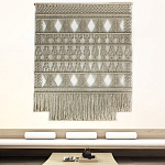 Панно на стену плетеное Макраме бежевый цвет  варинант исполнения - 11 | Loft Concept в Рязани